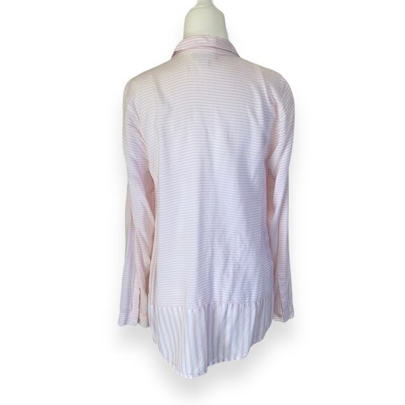 J Jill Pink Striped Button Down Blouse - Picture 5 of 7
